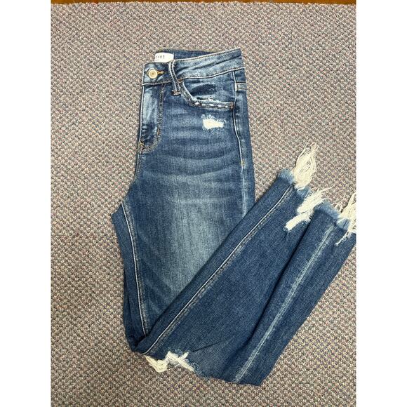 Vervet Denim - Lovervet By Vervet Dark Wash Distressed Jeans Size 25